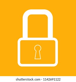 lock, key, padlock, password, security icon, stock vector illustration, EPS10.