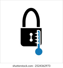 Senha da tecla de bloqueio e ícone linear do vetor de logon design de vetor