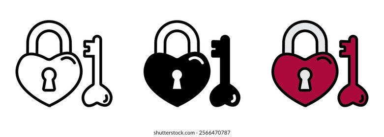 Lock and key is a romantic symbol of trust, representing the unity and security of a love connection.