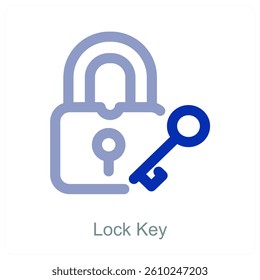 Lock Key and safety icon concept