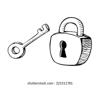 Lock and key sketch