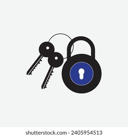 Lock and Key vector icon