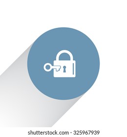 Lock and key vector icon.