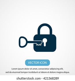 Lock and key vector icon