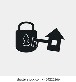 Lock and key vector icon
