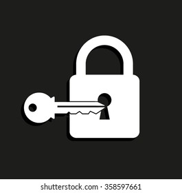 Lock Key Logo Design Template Vector Stock Vector (Royalty Free) 1809232684