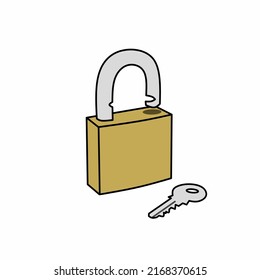 lock and key vector for security