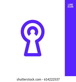 Lock keyhole line vector icon