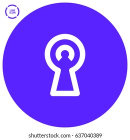 Lock keyhole line vector icon