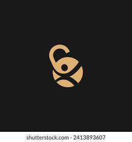 Lock Kids Icon creative symbol concept Cyber security system access control protection abstract business logo,
