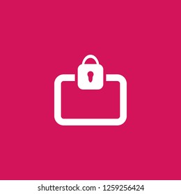 Lock Landscape icon vector. Lock Landscape sign on pink background. Lock Landscape icon for web and app