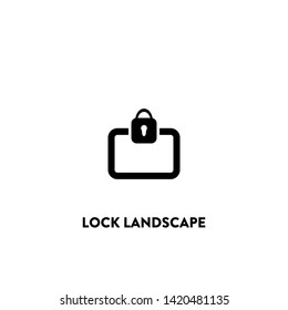 lock landscape icon vector. lock landscape sign on white background. lock landscape icon for web and app