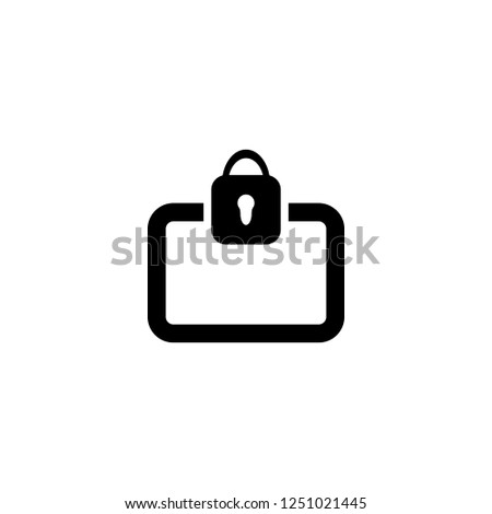 Lock Landscape vector icon. Lock Landscape sign on white background. Lock Landscape icon for web and app