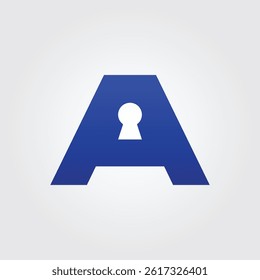 A Lock lettering icon logo design illustration