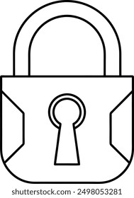 Lock Line Art victor Design silhouette illustration