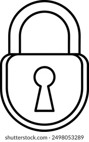 Lock Line Art Victor Design Silhouette Illustration