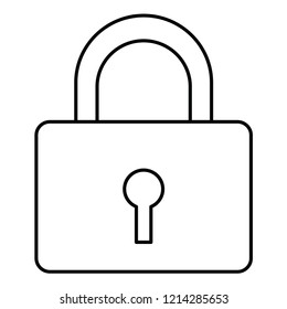 lock line icon
