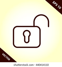 lock line icon