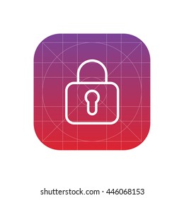 lock line icon