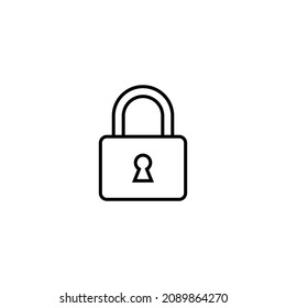 Lock line icon for apps and web sites