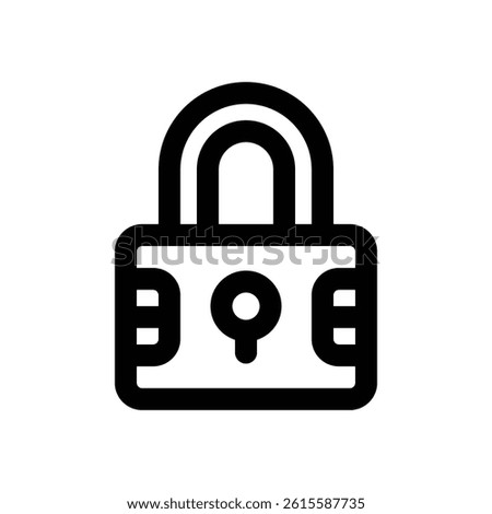 lock line icon. Clean and minimalist vector icon for websites, mobile apps, presentations, and logos. Fully scalable and customizable for any project.