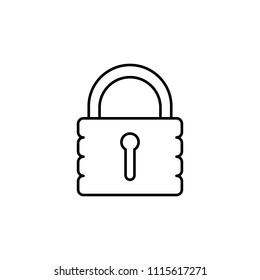lock line icon. Element of insurance sign for mobile concept and web apps. Thin line lock icon can be used for web and mobile. Premium icon on white background