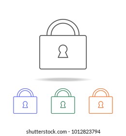 lock line icon. Element of Real Estate multi colored icons for mobile concept and web apps. Thin line icon for website design and development, app development. Premium icon on white background