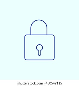 Lock Line icon. Eps-10.