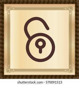 lock line icon, linear pictogram isolated 