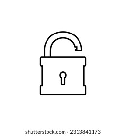 Lock line icon, logo vector