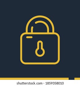 icono de línea de bloqueo, ilustración del vector de contorno.