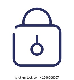 icono de línea de bloqueo, ilustración del vector de contorno.