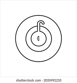 lock line icon, outline vector logo illustration