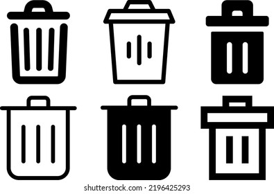 Lock line icon set. Included the icons as garbage, dumpsters, rubbish, rubbish, sweep, garbage and more.