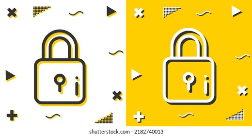 lock line icon. Simple outline style.lock linear sign. Vector illustration isolated on white background. Editable stroke EPS 10