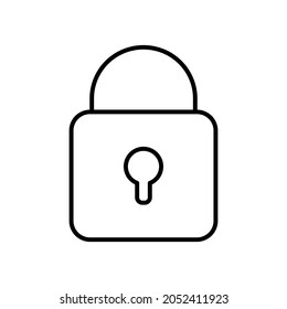 lock line icon vector design, editable stroke line icon