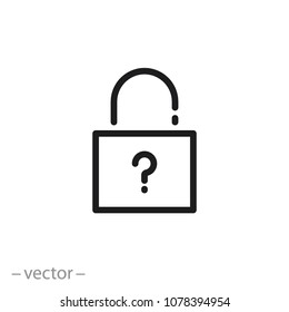 Lock line icon - vector illustration eps10