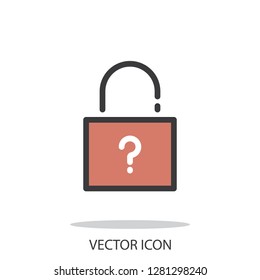 Lock line icon - vector illustration eps10