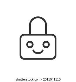 Icono de línea de bloqueo. Símbolo web para web y aplicaciones. Diseño de firma en el estilo de contorno. Bloquear el objeto de trazo.