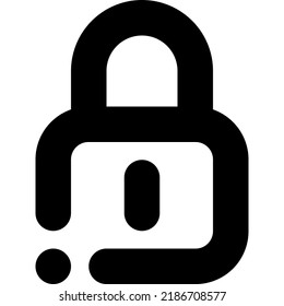 Lock line style icon vector design and illustration template