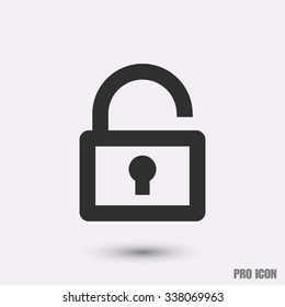 lock line vector icon