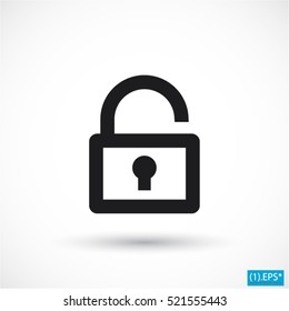 lock line vector icon