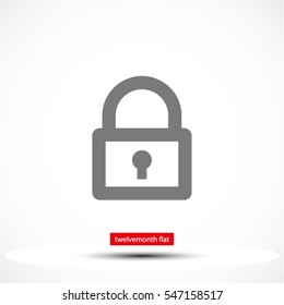 lock line vector icon
