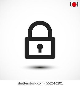 lock line vector icon