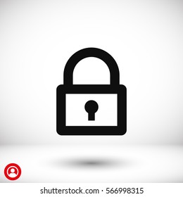 lock line vector icon