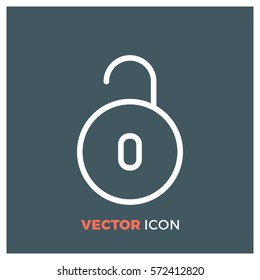 lock line vector icon