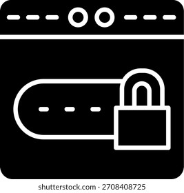 Diseño de icono de Vector de línea de bloqueo