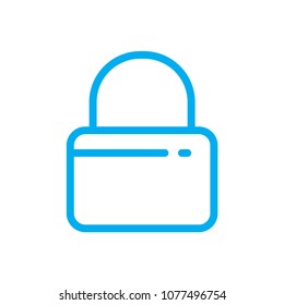 Lock line vector icon. Symbol from set Icons for your interface. Isolated on white background