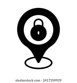 Sperrstandsymbol einzeln auf weißem Hintergrund, Vektorgrafik