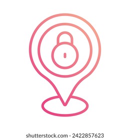 Sperrstandsymbol einzeln auf weißem Hintergrund, Vektorgrafik